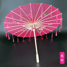 透明油纸伞古典风装饰表演出道具花伞跳舞蹈走秀绸布伞防雨伞