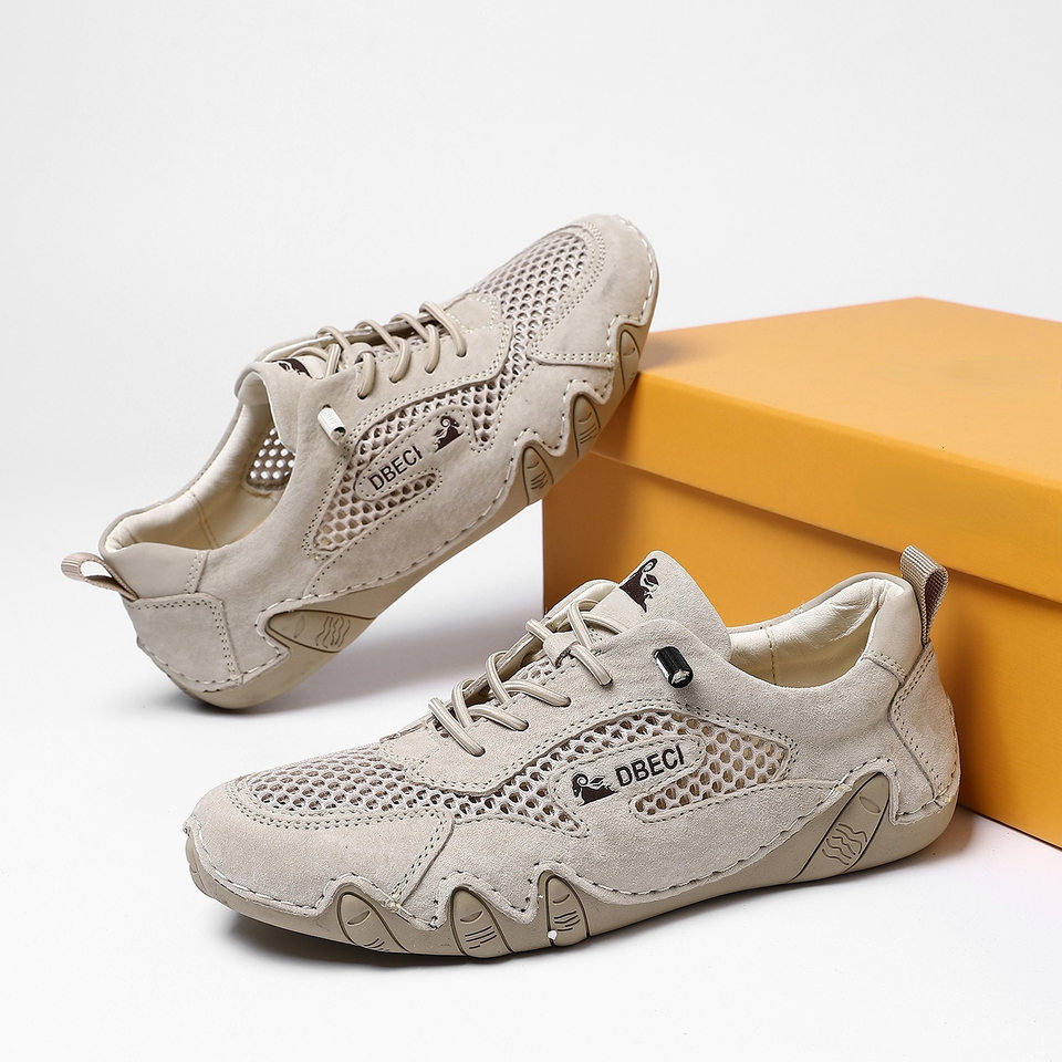 Giày thể thao unisex cỡ lớn thoáng khí lưới mùa hè, đế bằng — 661 Màu đen, 661 màu cát, 661 màu hồng, 661 màu nâu