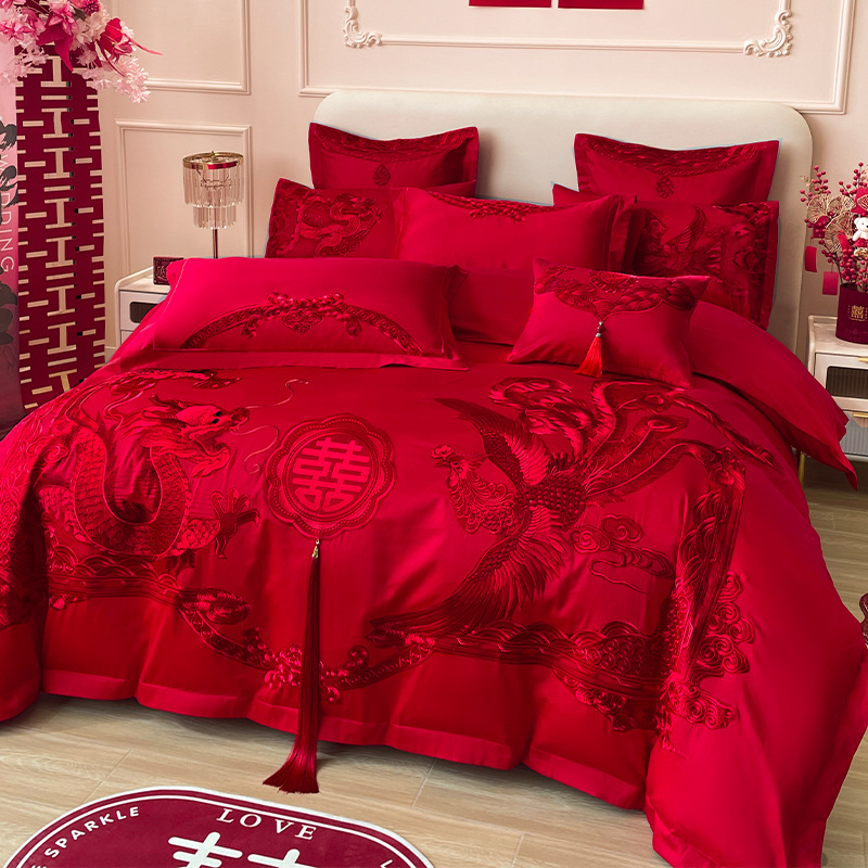 드래곤과 피닉스 D-Red [고급 자수]