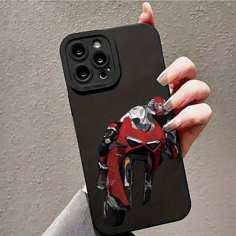 Foreign Trade Motorcycle-Style Phone Case Suitable for iPhone 17 Pro, Apple 15 Shockproof, 14 Personalized, 13 Pro Max New Model, 12X