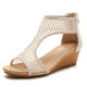 Sandals Women's Shoes Summer Joker Comfortable Casual Mesh Women's Shoes Thick Sole Wedge Large Size Mother Shoes Women 1418-675