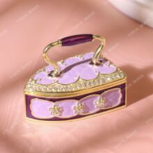 金属珐琅首饰盒欧式网红轻奢ins风七宝烧手工艺品熨斗小摆件礼物