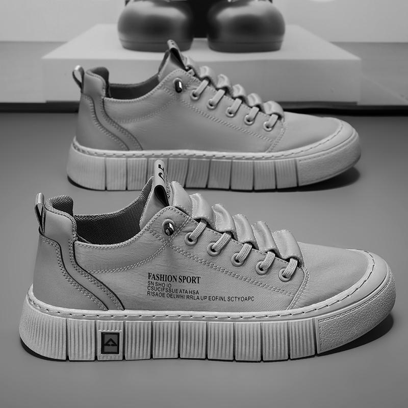 Summer Slip-on Sports Casual Men's Shoes Flat Shoes Men's Ice Silk Cloth Shoes Fashion Work Black Korean Style Trendy Shoes