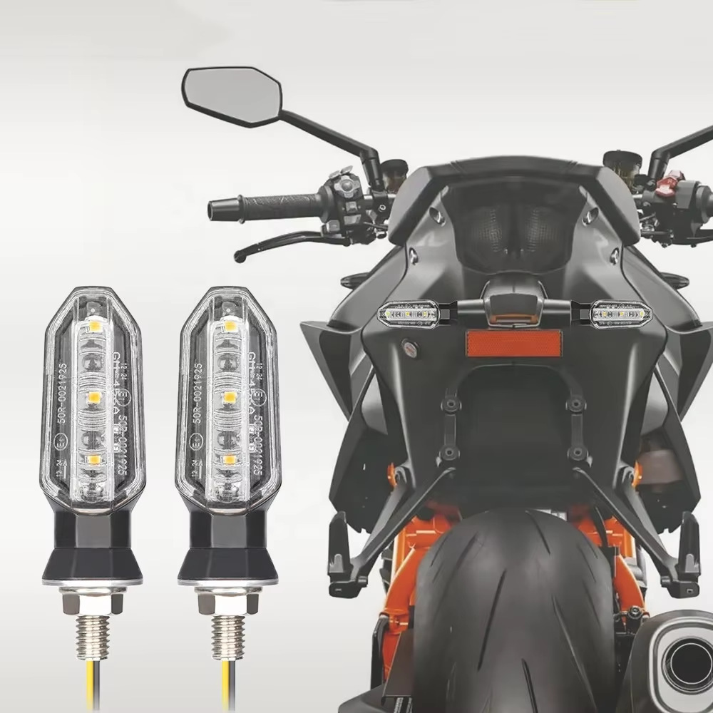 Aplicable Honda Suzuki Kawasaki Yamaha motocicleta 3LED luz de señal de giro flash