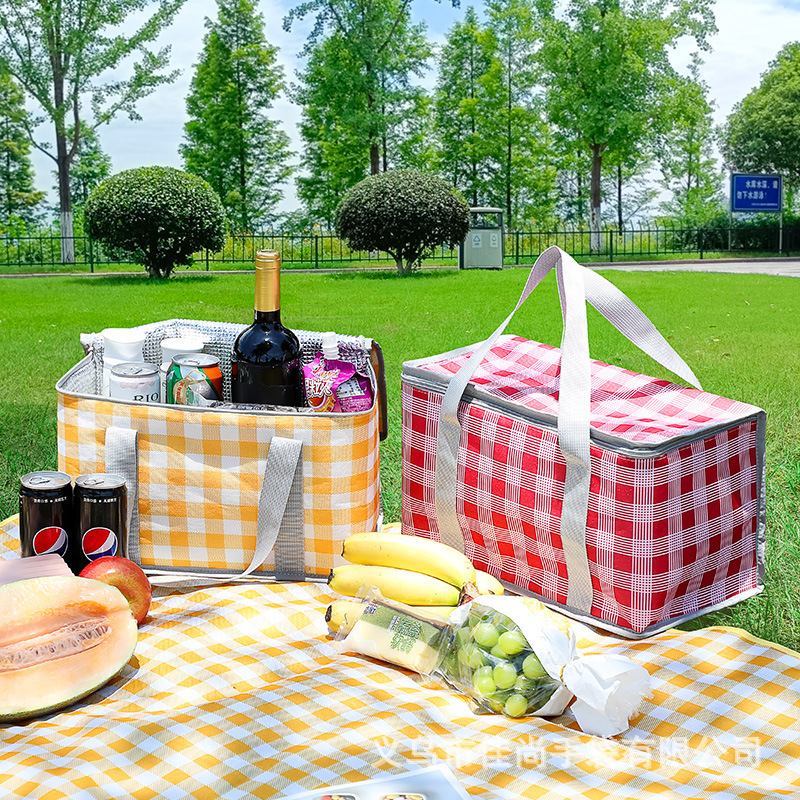 Outdoor large capacity insulation bag camping picnic basket travel picnic bag portable lunch bag insulation bag wholesale