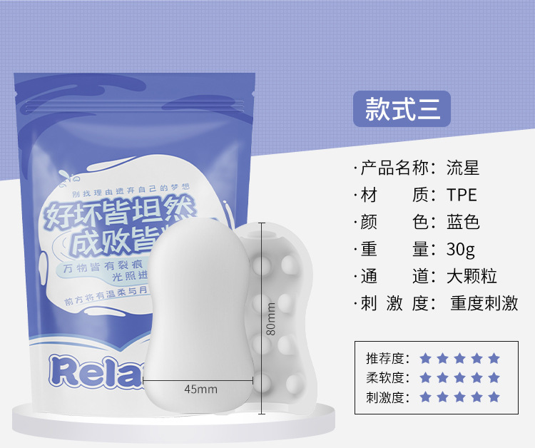 Mystery Girl Relaxed Manual Masturbation Egg for Men, White, Discreet Adult Toy — detail image 26