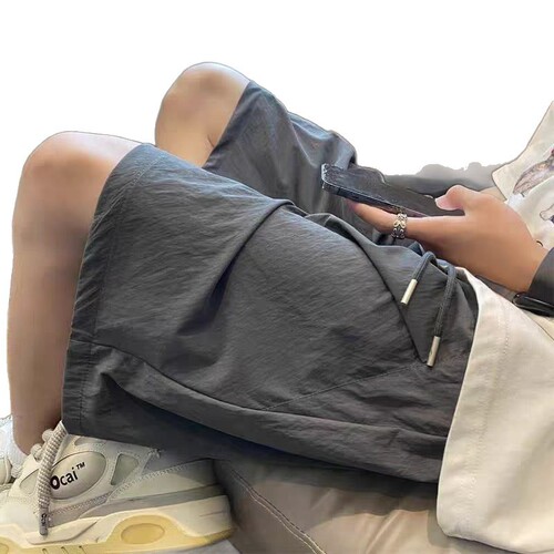 Quick-drying shorts, men's summer loose ice silk pants, men's and women's thin casual quick-drying running, sports and fitness shorts