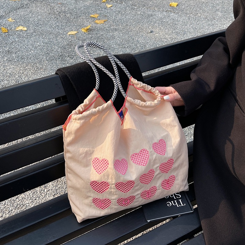 Winter Japanese nylon capacious shopping bag