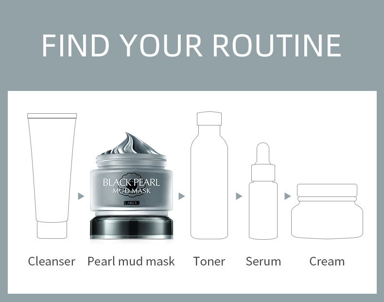 Cross-border Laicome Black Pearl Mask Mud 85g Hydrating, Moisturizing and pore-cleaning factory in stock, one-piece consignment undefined