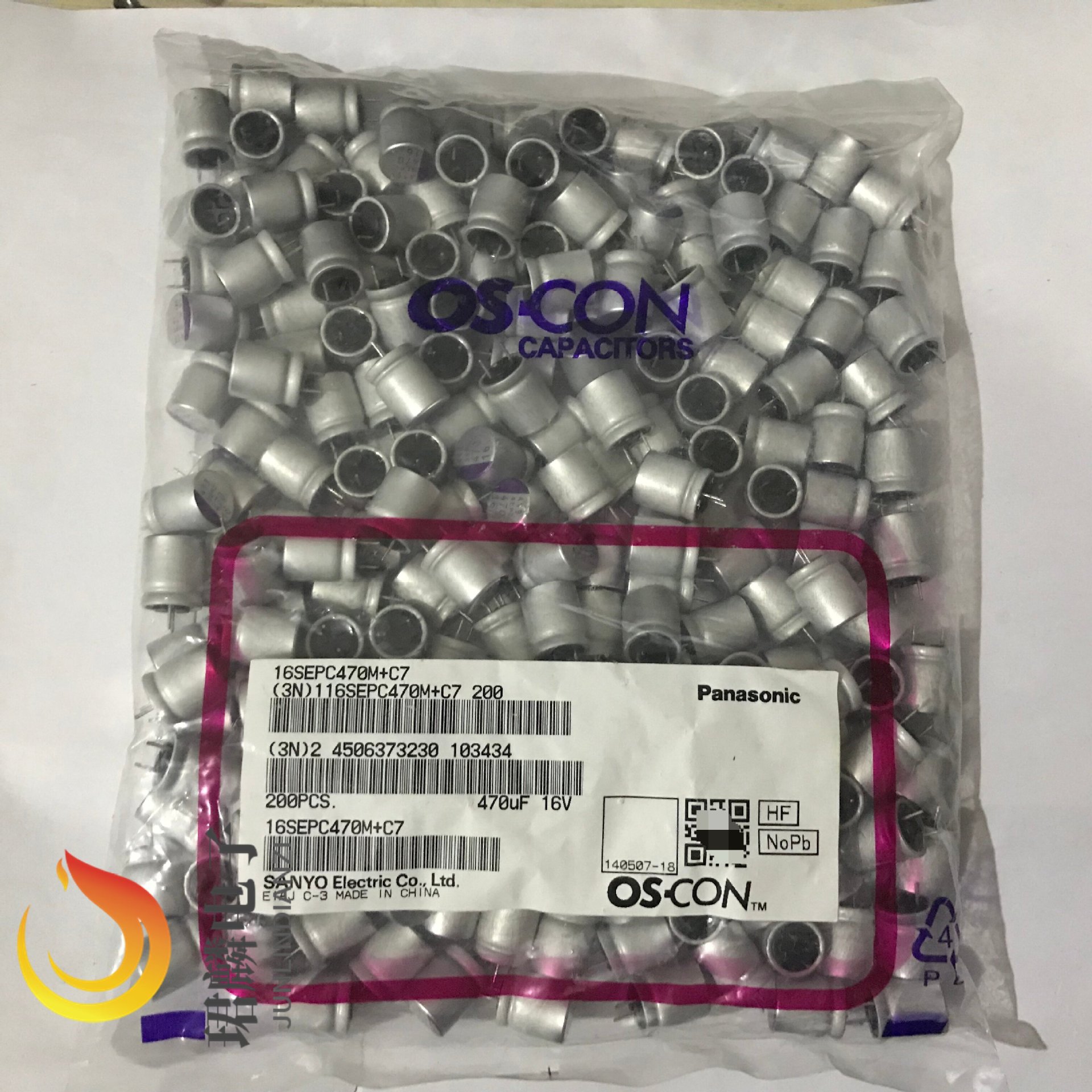 16V470UF 10X13 SEPC 三洋聚合物固态电容 16SEPC470M+C7 短脚