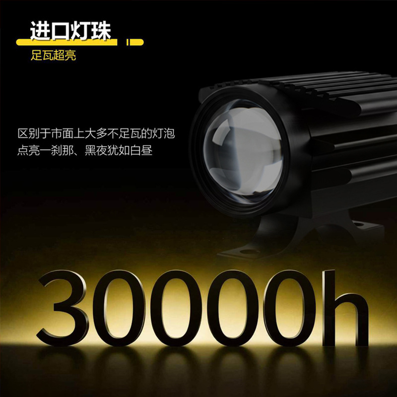 Faro LED para motocicleta, popular faro externo de doble color con lente blanca de alta luminosidad, suministro directo del fabricante. image 3