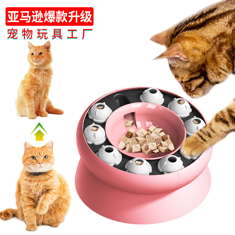 Pet Supplies Manufacturer Company's New Popular Cross-Border Smart Cat Toy Slow Food Cat Bowl