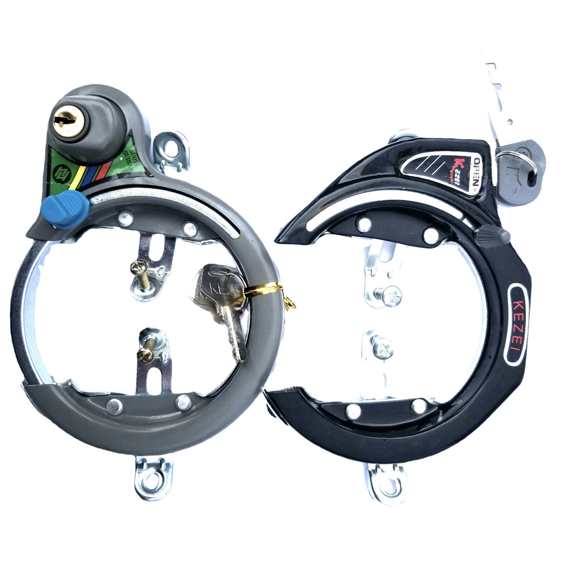 Самоэластичный шоссейный велосипед KEZEI с подковообразным замком, полностью закрытый замок из стальной трубы, велосипедный кольцевой Противоугонный замок, принадлежности для езды