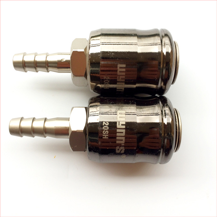 威力狮气动自锁快速接头 老鼠尾接头20SH 30SH 40SH PU管头W4325A