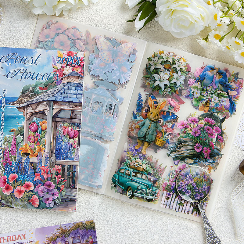 Zhi Lan todo el suelo transparente pegatinas impermeables de pet Bendiy pegatinas de diario pegatinas retro pegatinas de libro de mano y pegatinas de papel