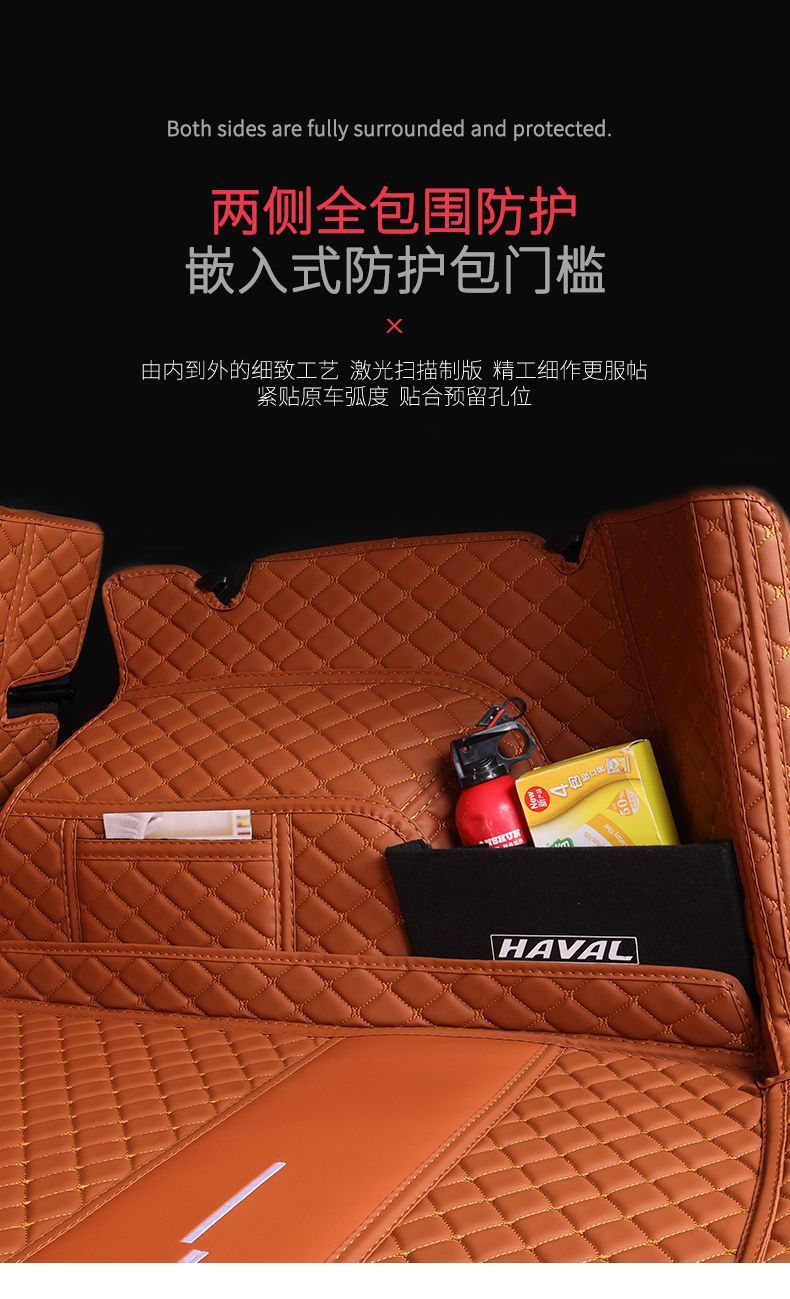Suitable for 24 Haval Raptors Trunk Mat Surrounding Harvard Car Interior Modification Accessories Protective Trunk Mat