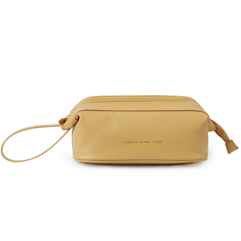 Nube de cosméticos bolsa de viaje portátil de gran capacidad de lavado bolsa de doble capa de alambre de acero maquillaje cuidado de la piel bolsa de almacenamiento