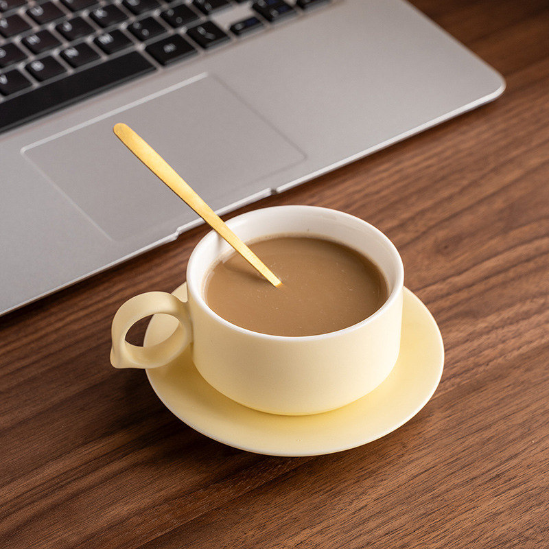 コーヒーカップギフトセットレトロカップラテカップ現代ミルクティーカップ軽贅沢陶磁器カップ皿ビジネスプレゼントクロスボーダー|undefined