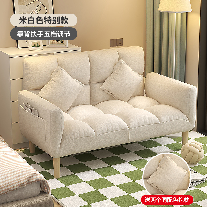 Sofa for Small Apartments, Living Room, Bedroom, Simple Style, New Rental, Double or Triple Seater, Convertible Sofa Bed