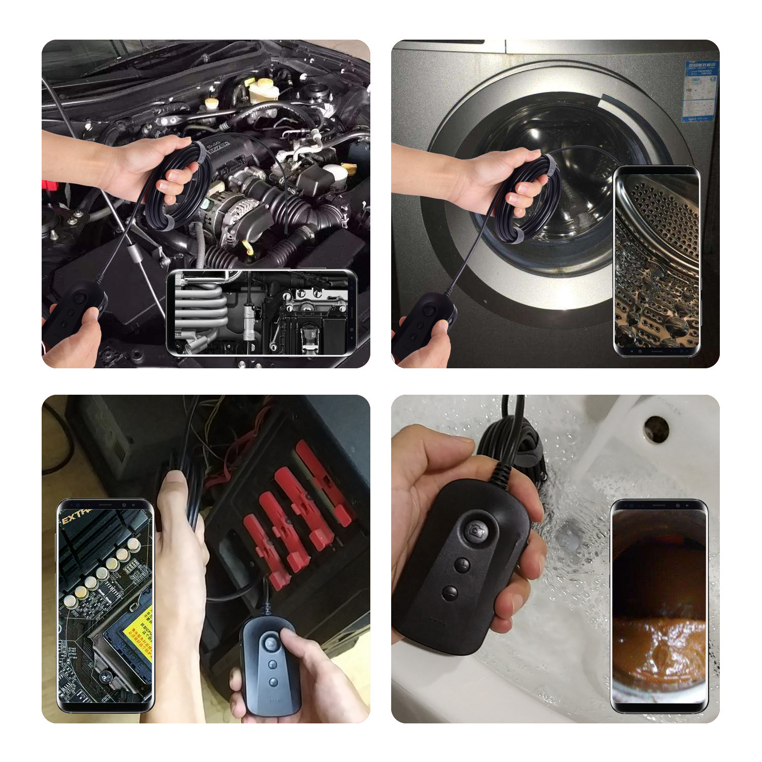 HD kabelloses WiFi-Endoskop 5,5 mm Kamera Industrierohr Automobil-Motorprüfung wasserdichter Inspektionskopf