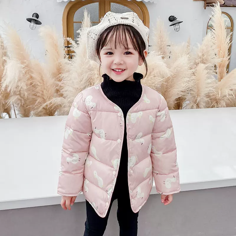 女童棉衣外套儿童棉服2024新款秋冬季宝宝保暖内胆轻薄款羽绒棉袄