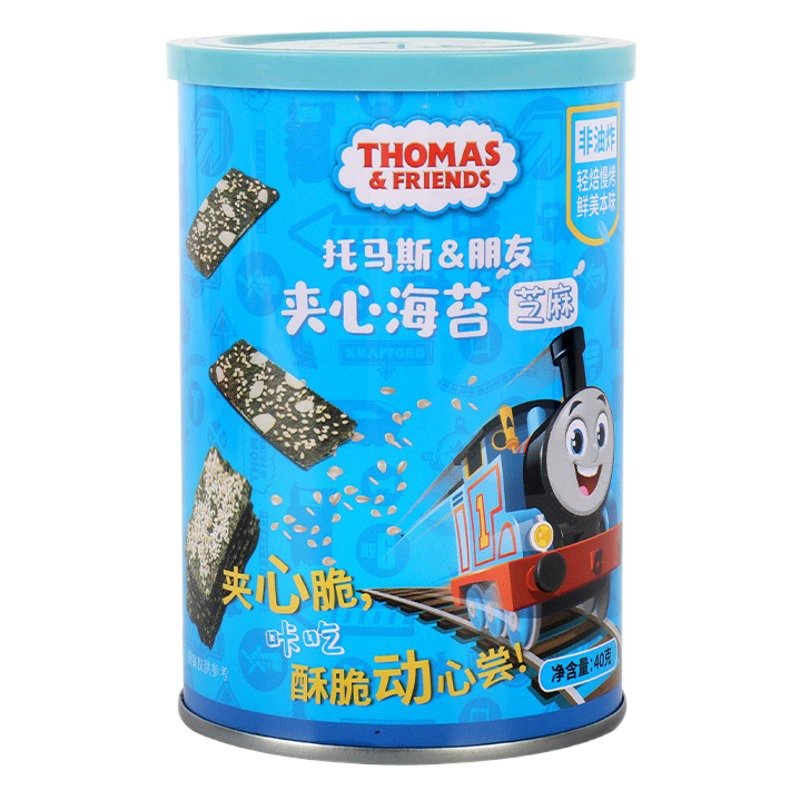 Снек из морских водорослей Thomas Friends 40г, снек из морских водорослей Little Train, жареный рис с кунжутом и кокосом, готовые к употреблению листы морских водорослей