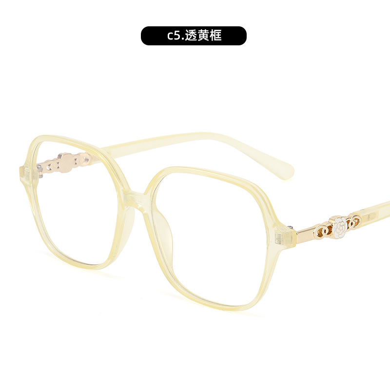 Nueva celebridad de Internet Xiaoxiangfeng Camellia Gafas anti-luz azul Versión coreana del marco de espejo en vivo de Douyin femenino Marco de espejo de miopía