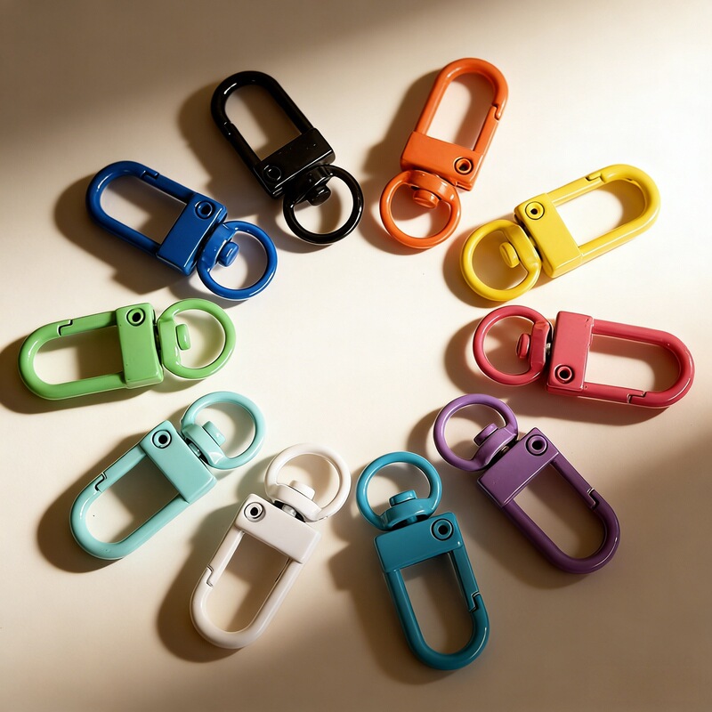 Colorful Door-Shaped Alloy Candy-Colored DIY Accessory Parts, Doll Bag Charms, Painted Keychains, Rotating Hooks