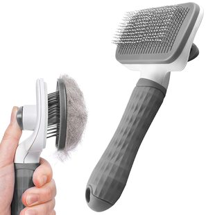 Cross-border Pet Massage Comb Open-knot Comb Self-cleaning Comb Cat Dog All-dog Universal Steel Needle Comb One-button Floating Hair