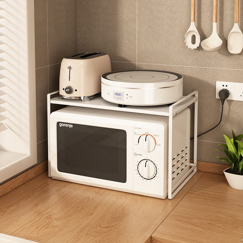 Microwave Oven Rack Kitchen Supplies Storage Rack Countertop Oven Rack Seasoning Rack Pot Rack Floor Layered Rack Storage Rack