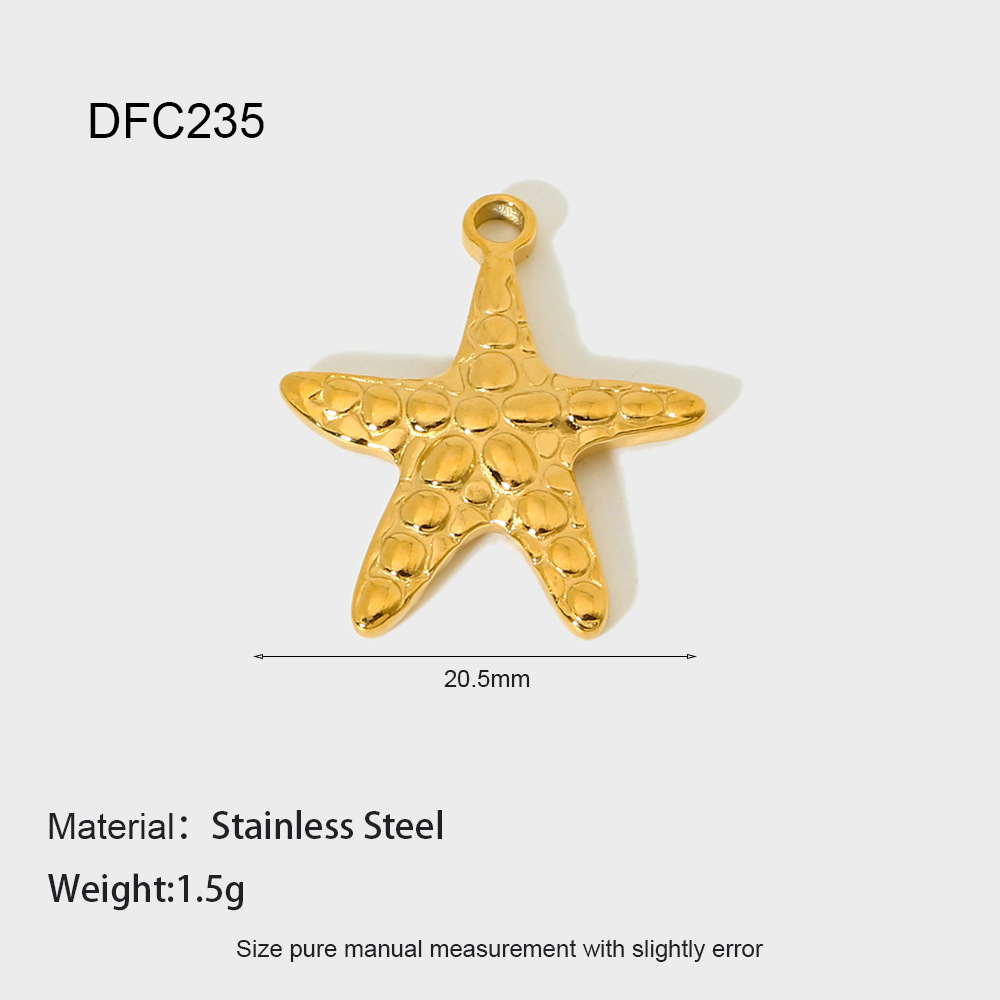Tortoise, Geometric, Letter, Rainbow, Starfish Pattern 1 Piece 304 Stainless Steel Letter Rainbow Starfish Pendant