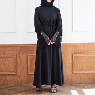 in stock Fashion 2023 Spring Celebrity Elegant Women's Wear Lace Sleeve Pullover Large Swing Robe First-hand Supply