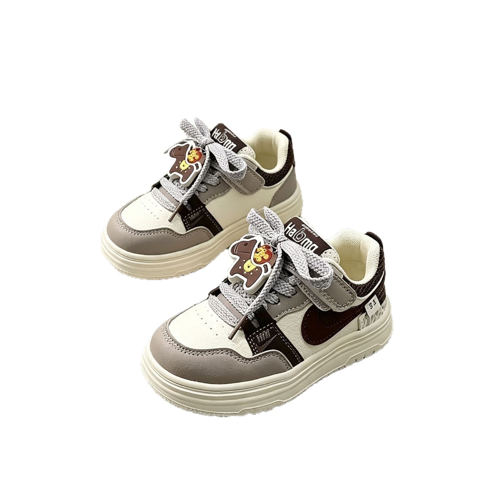 Zapatos de cuero para niños 2026, zapatillas deportivas casuales de moda, transpirables y resistentes al desgaste, zapatos de baloncesto para niños.