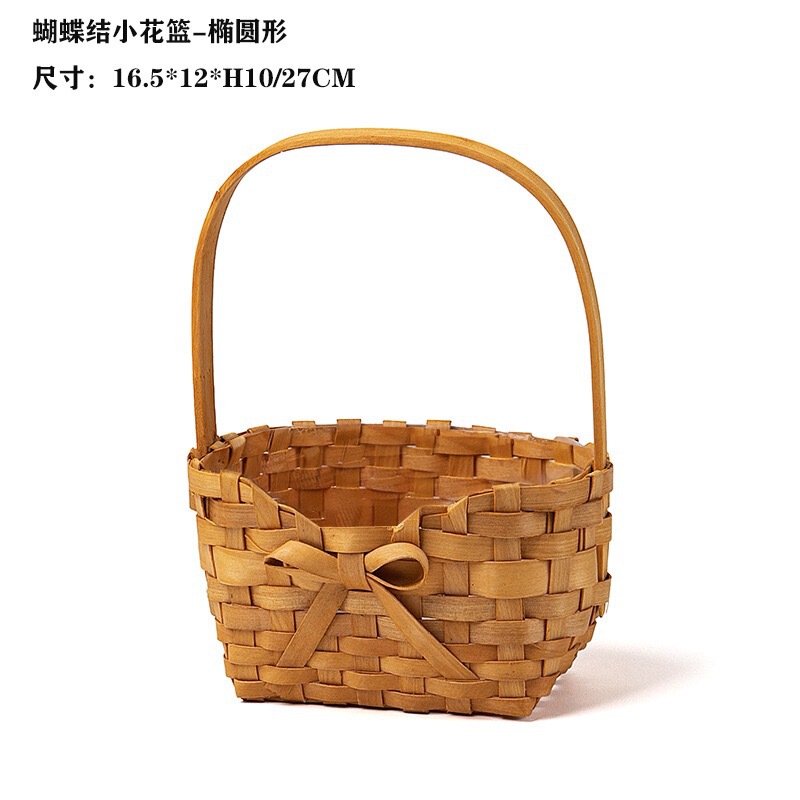 メーカーは手作りの蝶結びの花かごを提供しています。|undefined