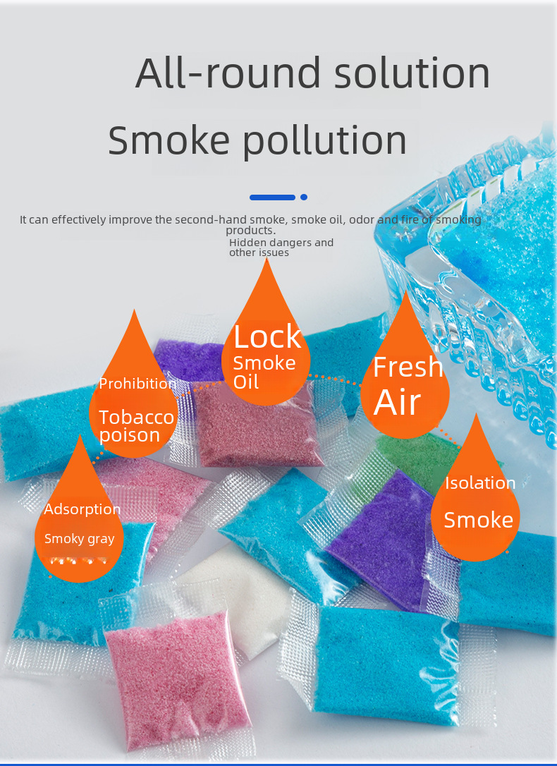 [One-piece delivery] magic water soluble film Smoke-extinguishing sand smoke ash cleaner smoke-removing flavor six-color six-flavor anti-fly ash