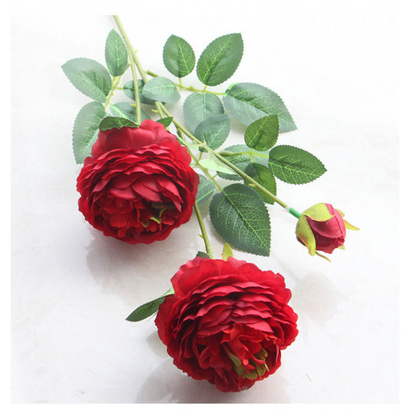 绢花室内假花干燥花玫瑰花花束餐桌花摆设客厅装饰花摆牡丹仿真花|undefined