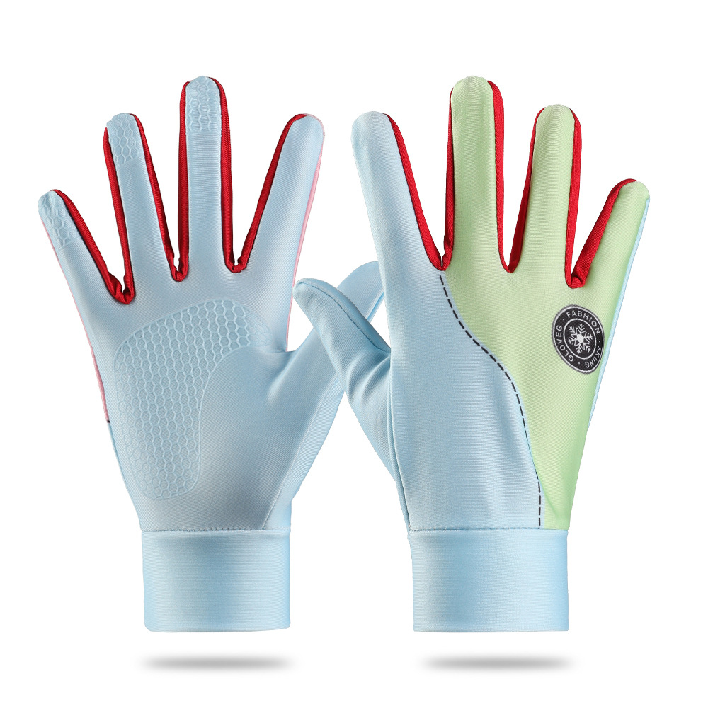 Guantes de protección solar para niños, niños y niñas, guantes de bicicleta respirables antideslizantes delgados de verano