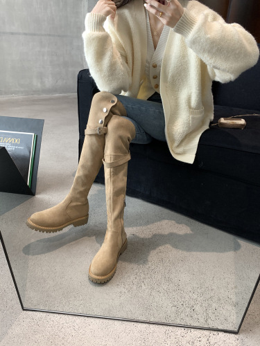 (大量)葡萄妈studiolee~过膝骑士靴厚底加绒长筒靴秋冬季