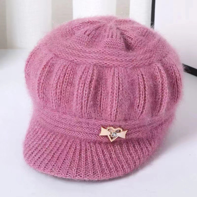 Otoño y invierno nuevos sombreros de mediana edad, sombreros de lana de punto para mujeres, sombreros de lana de terciero, sombreros de protección de orejas calientes, sombreros de abuela image 7