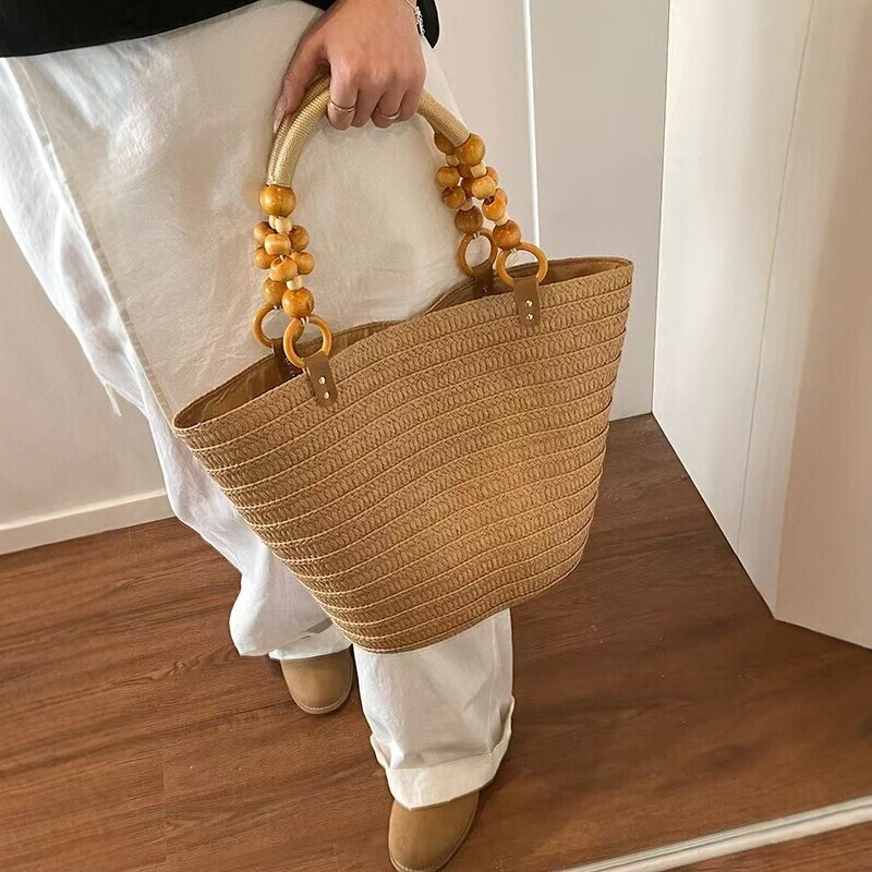 New Summer Straw Tote Bag for Women, Large Capacity Beach Handbag, Woven Shoulder Bag, Vacation Style, Versatile and Fashionable New Summer Straw Tote Bag for Women, Large Capacity Beach Handbag, Woven Shoulder Bag, Vacation Style, Versatile and Fashionable