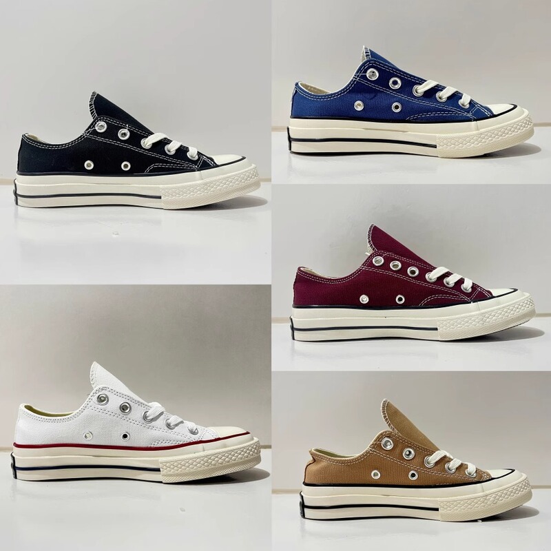 Meiqi Converse Classic Low-Top 1970S Canvas Shoes Breathable Men's and Women's Shoes Trendyy Versatile Black Sports Sneakers