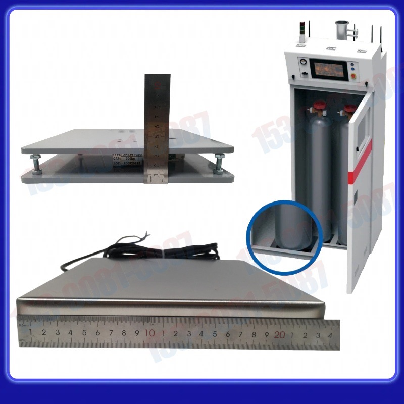 工业钢瓶秤TC-200kg 235*235mm特气柜内置气瓶秤输出4-20ma接PLC