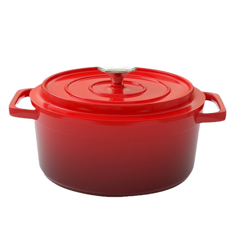 Enamel pot household large-capacity cast iron pot flat bottom non-stick pot stew pot casserole soup pot gift