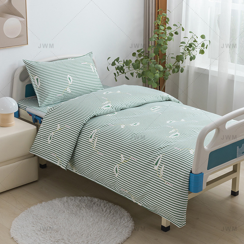 医療用リネン、病院用寝具、老人ホーム用ベッド、3点セット、掛け布団カバー、ベッドシーツ、工場直販、卸売、カスタマイズ可能|undefined