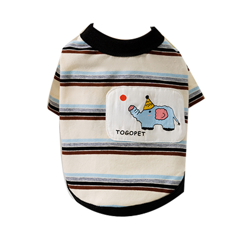 Primavera y verano gatos sin pelo gatitos pequeños gatos dibujos animados rayados como camisetas de dos patas gatitos perros lindos ropa de mascotas