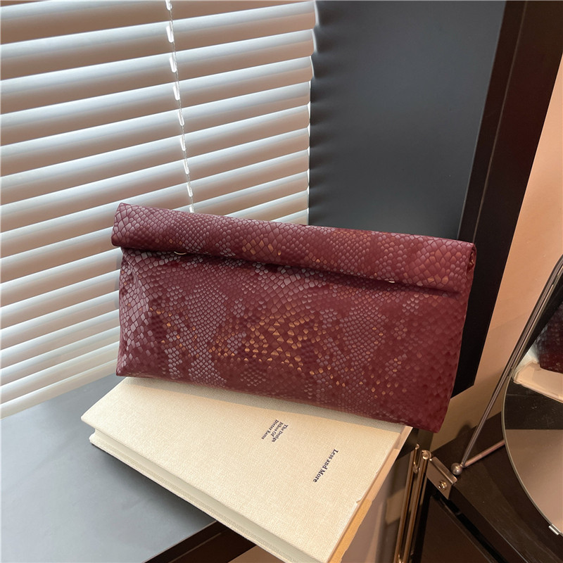 Mujeres de moda estilo nuevo paquete de cena de moda retro textura sólida de alta calidad bolso de mano personalizado