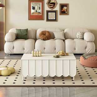 French Cream Style Tv Cabinet Simple Modern Small Apartment Living Room Floor Cabinet Light Luxury Storage Tv Cabinet Coffee Table Combination