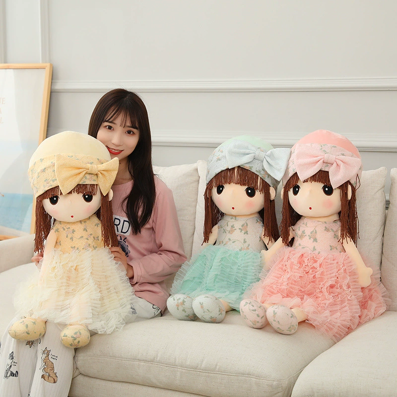 Knitted lace children's doll, Birthday gift