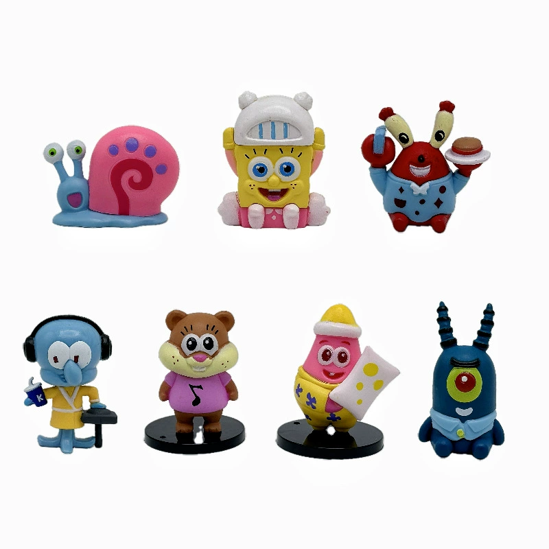 Sponge minifigure for leisure, model, octopus, capsule toy