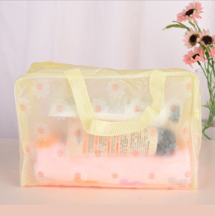 Los viajes creativos al hogar requieren la preparación de bolsas de cosméticos impermeables de PVC de Flores rotas para lavarse y bañarse, bolsas de almacenamiento al por mayor.